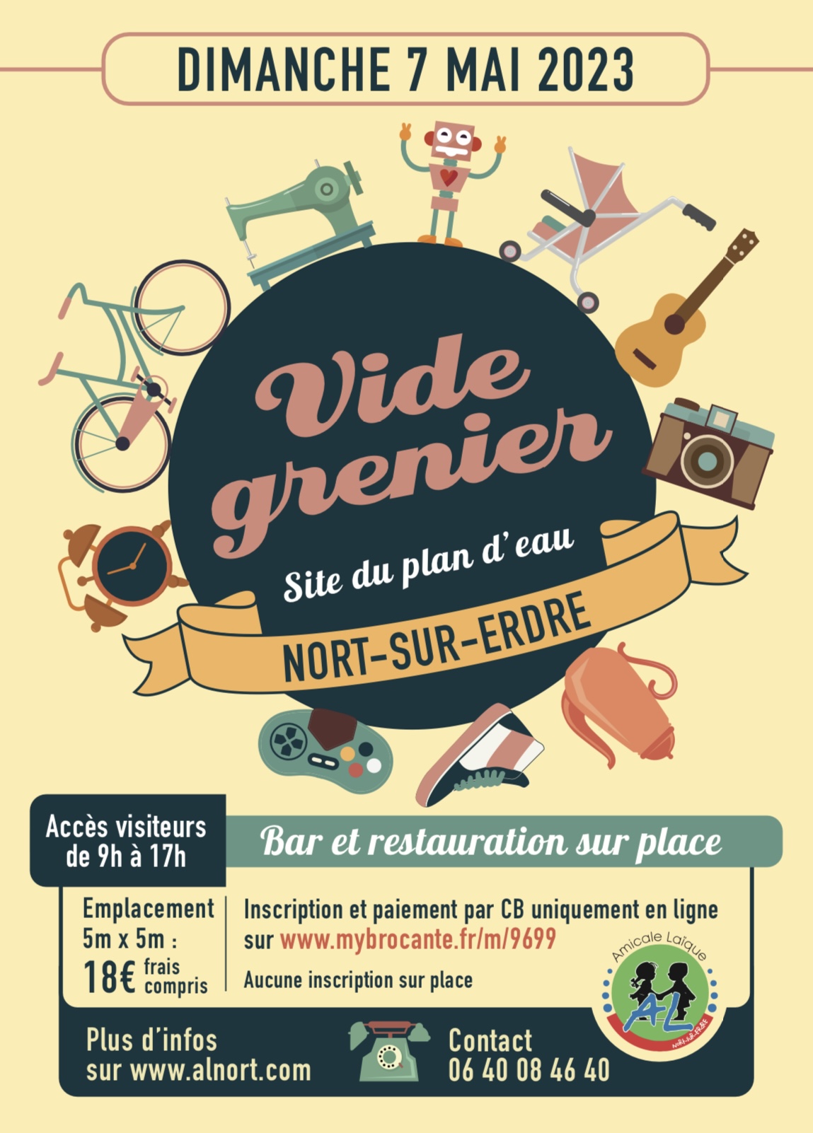 21 ème Vide Grenier de l’Amicale Laïque / Dimanche 7 Mai 2023